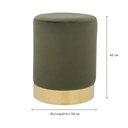 61200 LYNN FABRIC STOOL GN                    